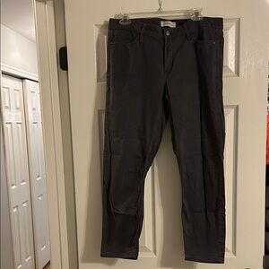 Gray Straight-Leg Pants